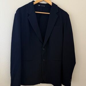 Navy blue casual Zara blazer